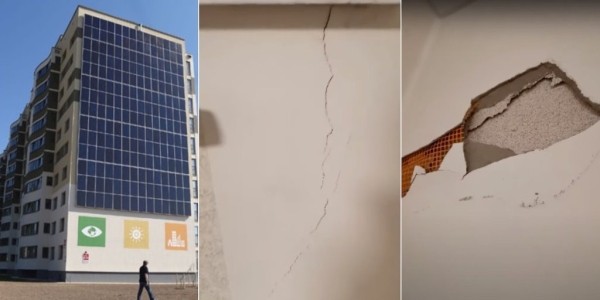 «Встревожились, когда в квартире треснула первая стена». Владелец метров в энергоэффективном доме судился с застройщиком — вот результат