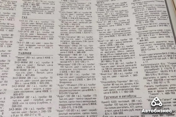 30 лет спустя. Какие машины продавались в 1993 году и сколько они стоят сегодня