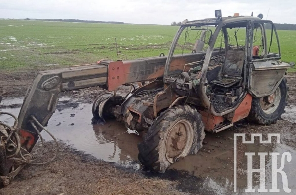 В Каменецком районе загорелся погрузчик на территории МТФ