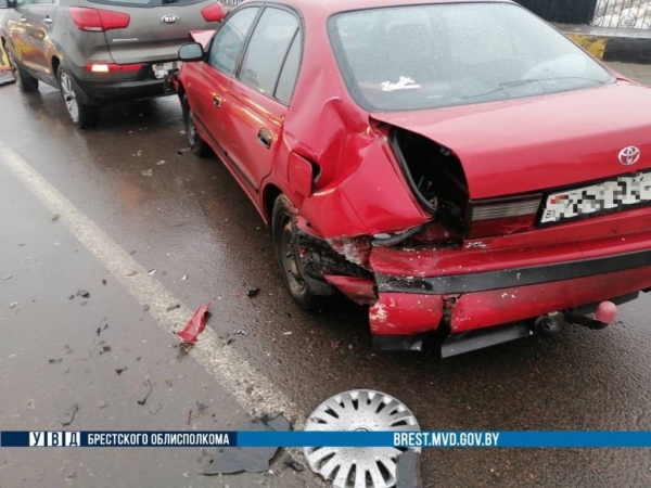 ДТП с участием нескольких автомобилей произошло в Бресте
